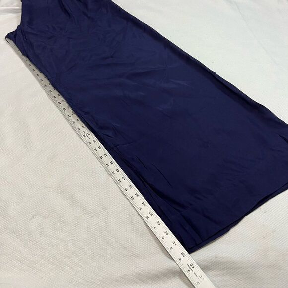 Cristina Ehrlich Navy Blue‎ Wide Leg 100% Rayon Pants - Picture 10 of 10